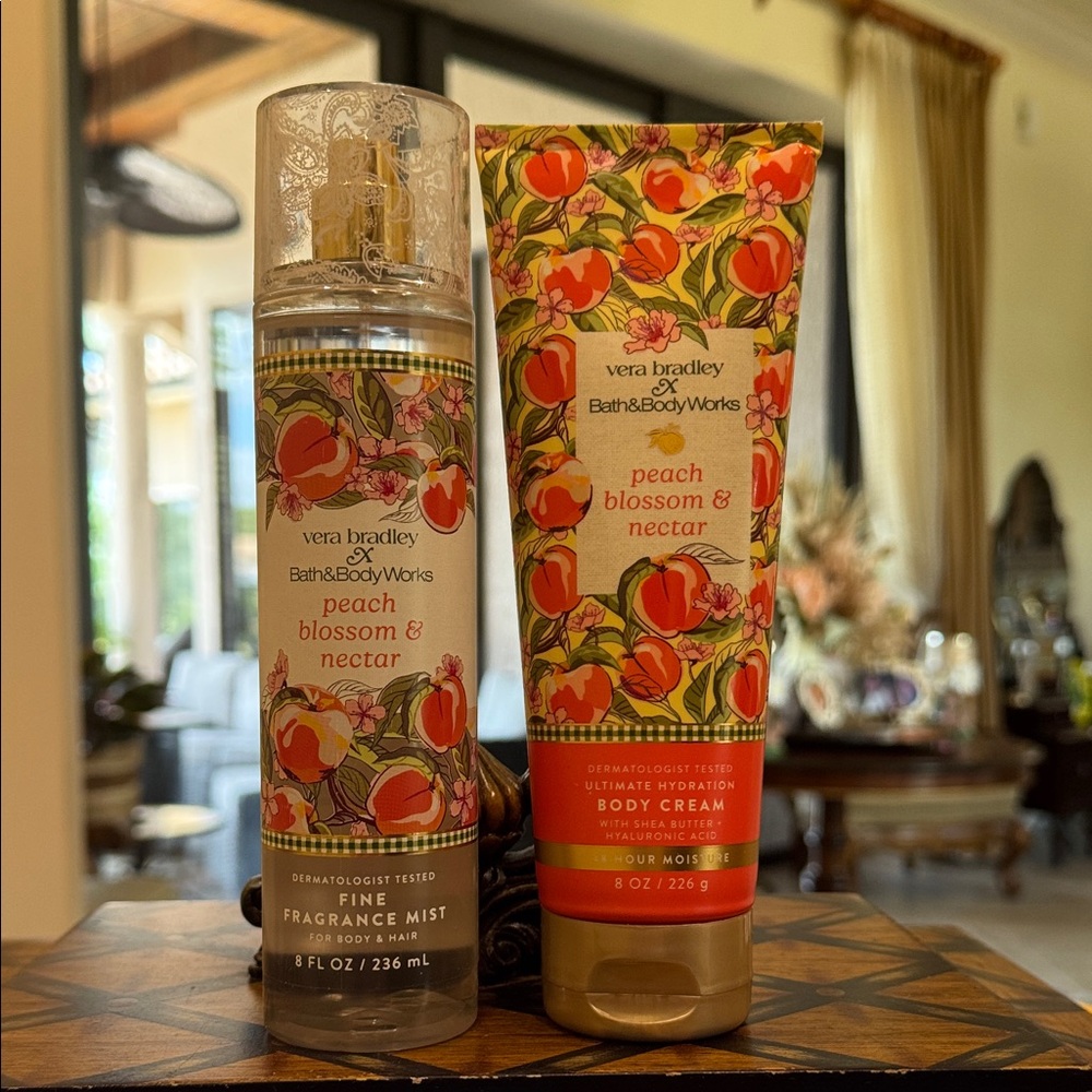 Vera Bradley Peach Blossom & Nectar Fragrance Mist & Body Cream